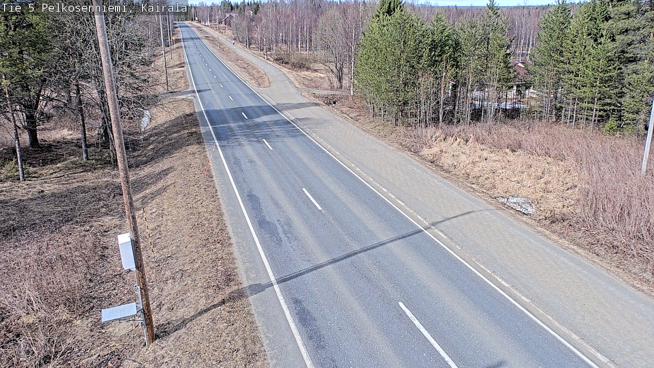 Weather Camera Image Väg 5 Pelkosenniemi, Kairala, Pelkosenniemi, Lappi
