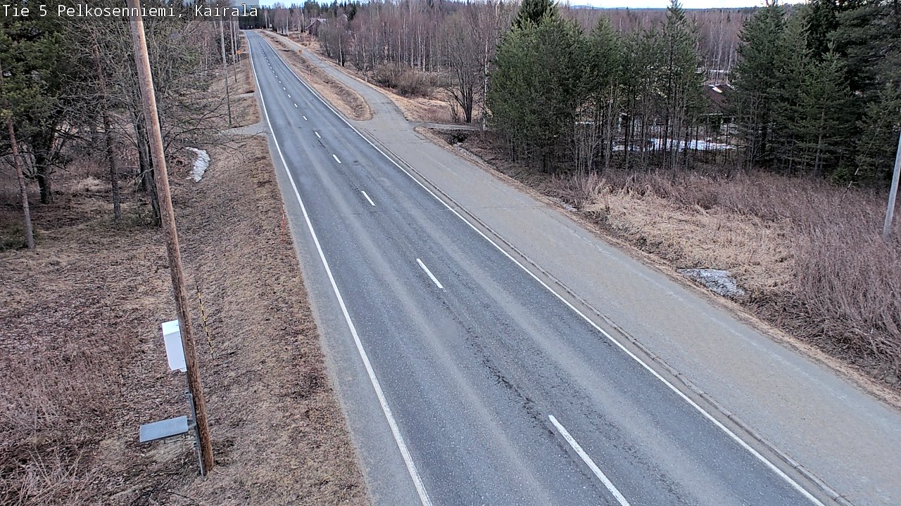 Weather Camera Image Väg 5 Pelkosenniemi, Kairala, Pelkosenniemi, Lappi