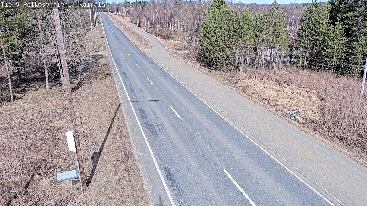Weather Camera Image Väg 5 Pelkosenniemi, Kairala, Pelkosenniemi, Lappi