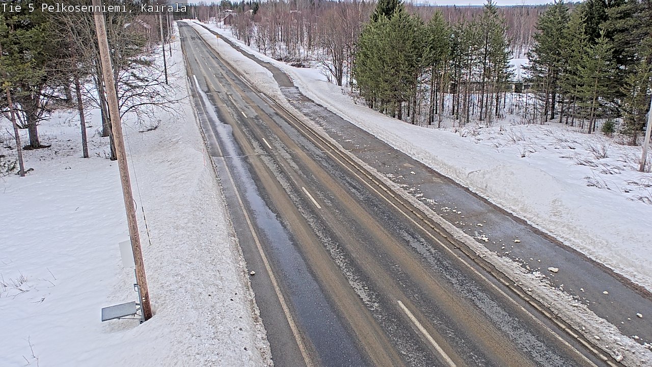 Weather Camera Image Väg 5 Pelkosenniemi, Kairala, Pelkosenniemi, Lappi