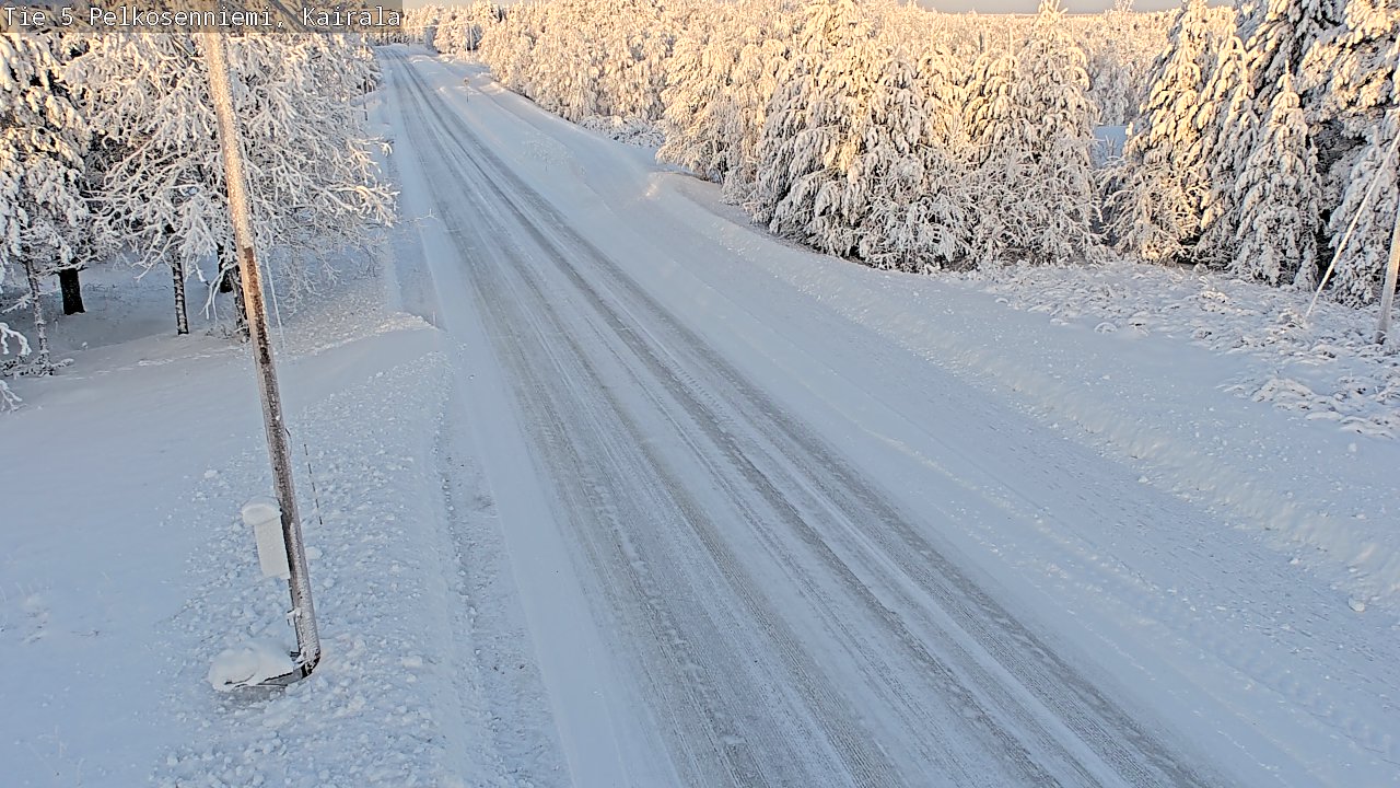 Weather Camera Image Road 5 Pelkosenniemi, Kairala, Pelkosenniemi, Lappi