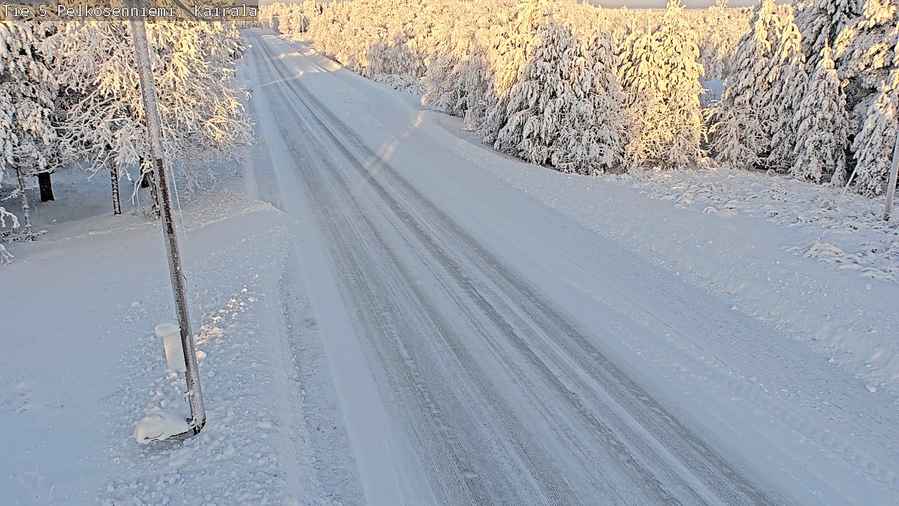 Weather Camera Image Road 5 Pelkosenniemi, Kairala, Pelkosenniemi, Lappi
