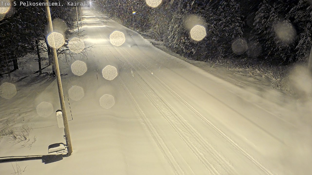 Weather Camera Image Road 5 Pelkosenniemi, Kairala, Pelkosenniemi, Lappi