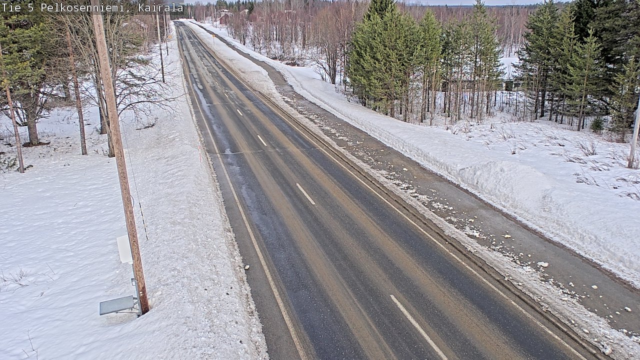 Weather Camera Image Väg 5 Pelkosenniemi, Kairala, Pelkosenniemi, Lappi