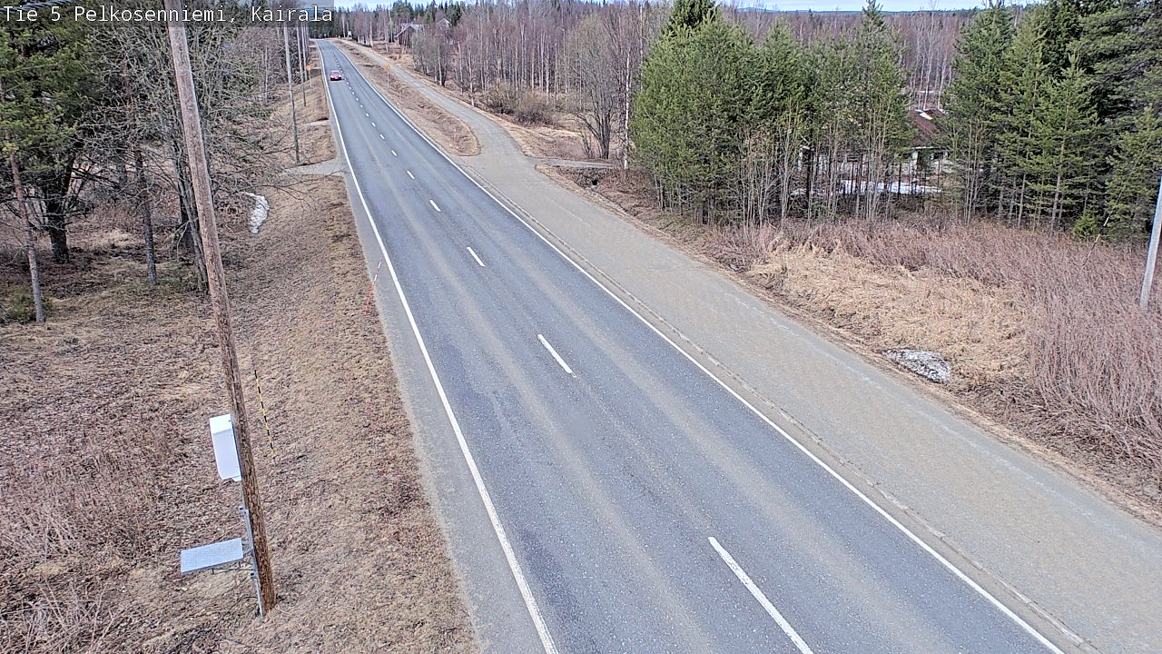 Weather Camera Image Väg 5 Pelkosenniemi, Kairala, Pelkosenniemi, Lappi