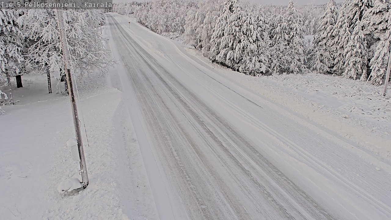 Weather Camera Image Road 5 Pelkosenniemi, Kairala, Pelkosenniemi, Lappi