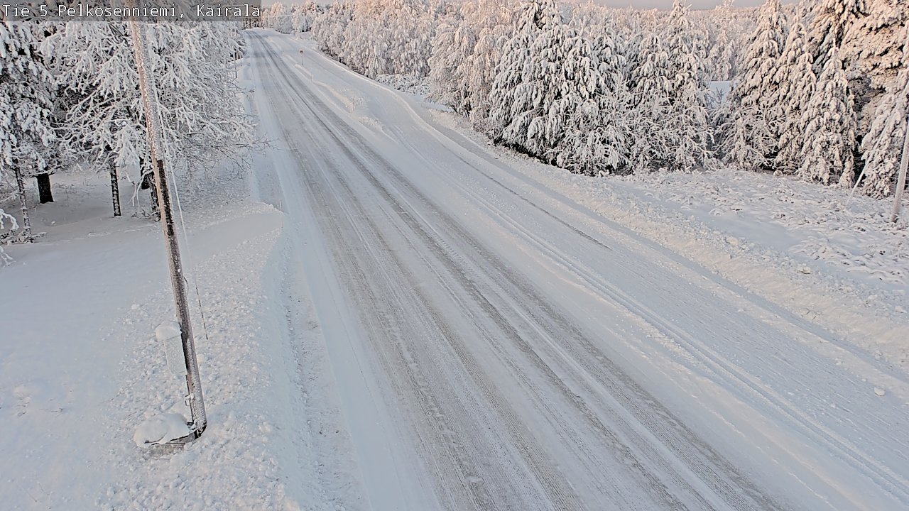 Weather Camera Image Road 5 Pelkosenniemi, Kairala, Pelkosenniemi, Lappi