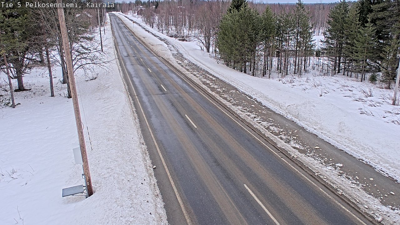 Weather Camera Image Väg 5 Pelkosenniemi, Kairala, Pelkosenniemi, Lappi