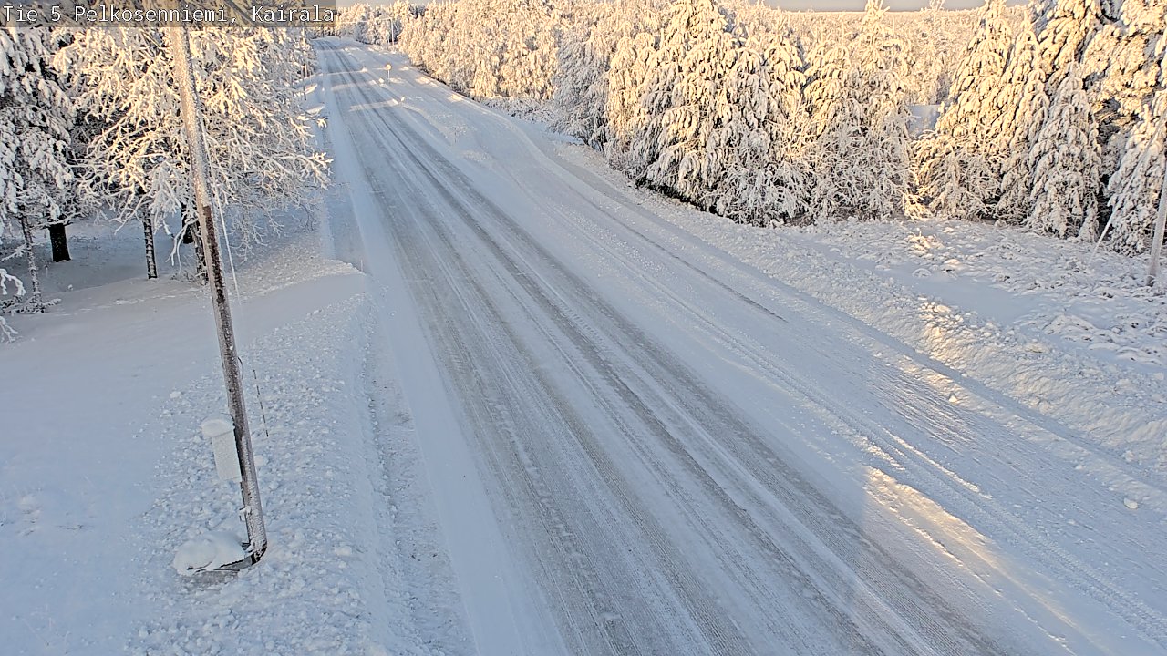 Weather Camera Image Road 5 Pelkosenniemi, Kairala, Pelkosenniemi, Lappi