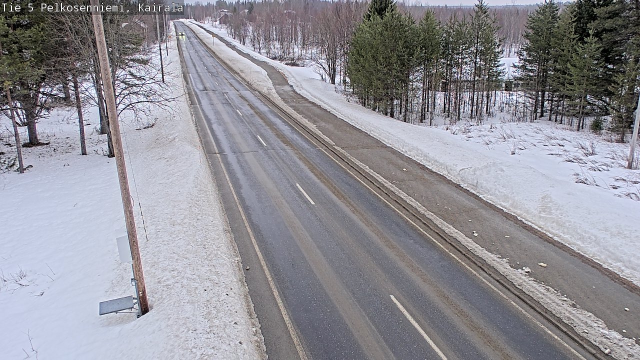 Weather Camera Image Väg 5 Pelkosenniemi, Kairala, Pelkosenniemi, Lappi