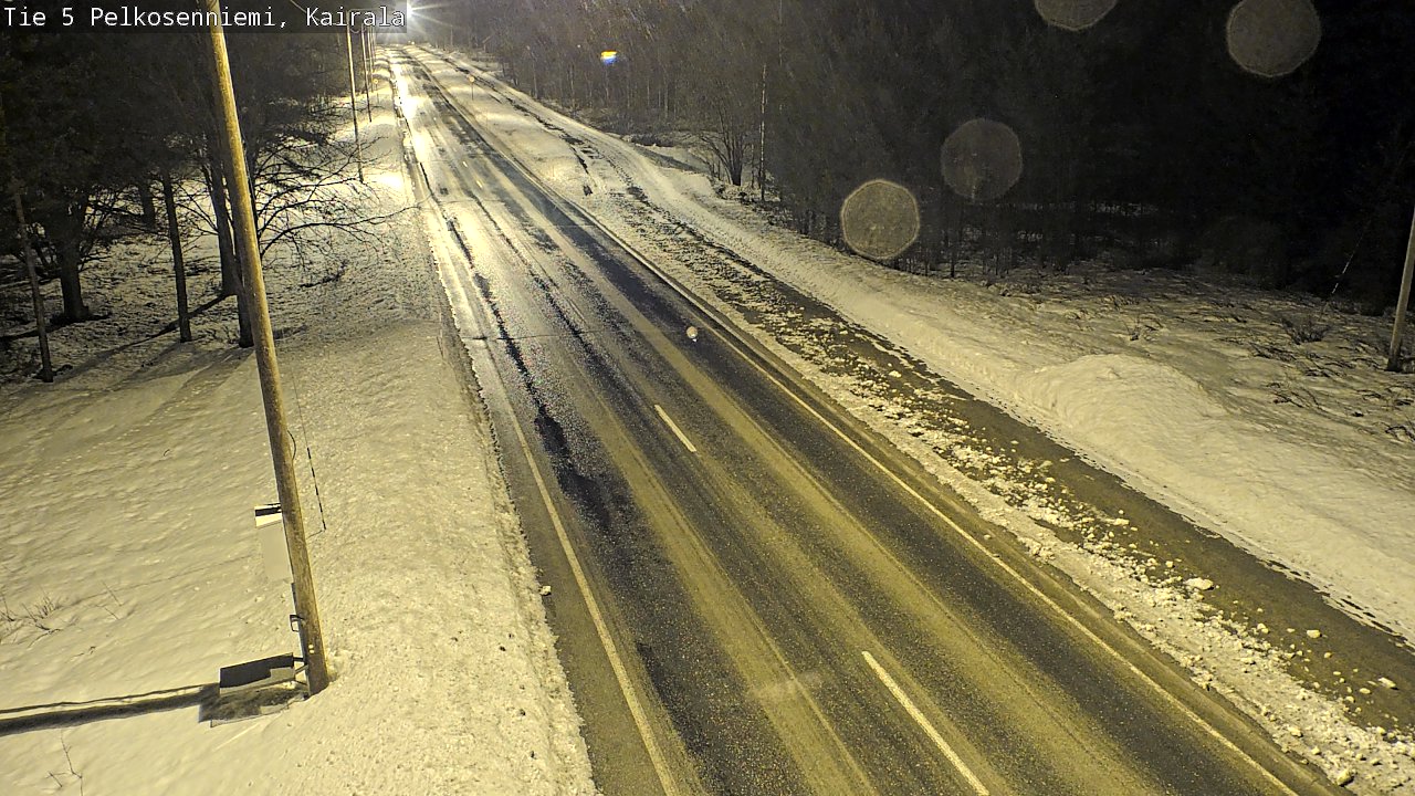 Weather Camera Image Väg 5 Pelkosenniemi, Kairala, Pelkosenniemi, Lappi