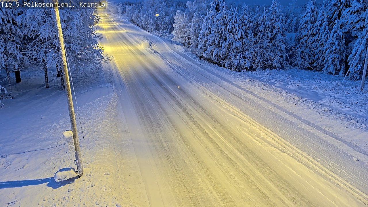 Weather Camera Image Road 5 Pelkosenniemi, Kairala, Pelkosenniemi, Lappi