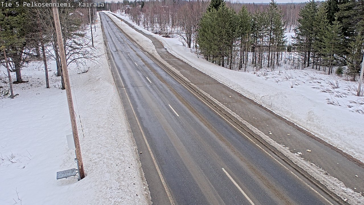 Weather Camera Image Väg 5 Pelkosenniemi, Kairala, Pelkosenniemi, Lappi