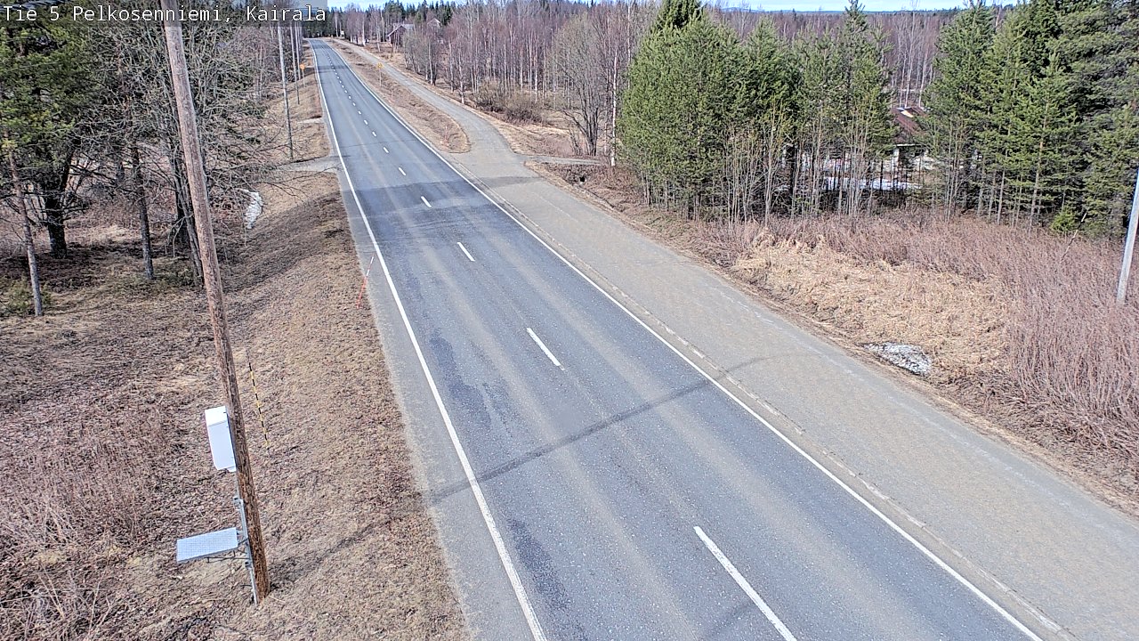 Weather Camera Image Väg 5 Pelkosenniemi, Kairala, Pelkosenniemi, Lappi