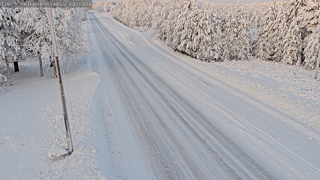 Weather Camera Image Road 5 Pelkosenniemi, Kairala, Pelkosenniemi, Lappi