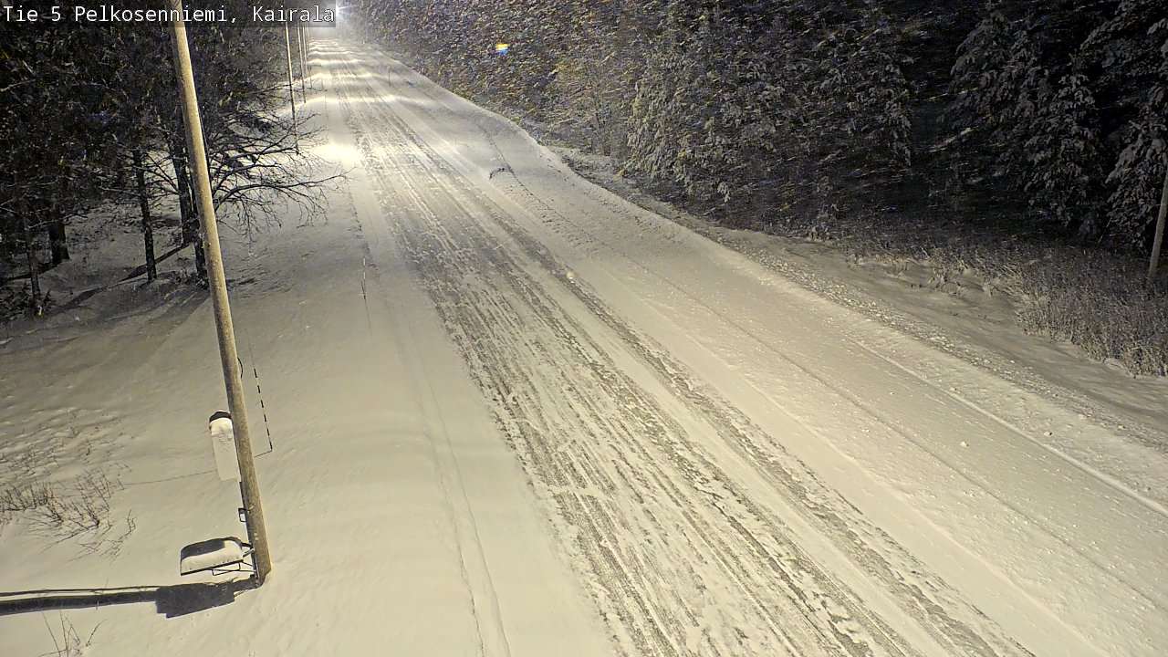 Weather Camera Image Road 5 Pelkosenniemi, Kairala, Pelkosenniemi, Lappi