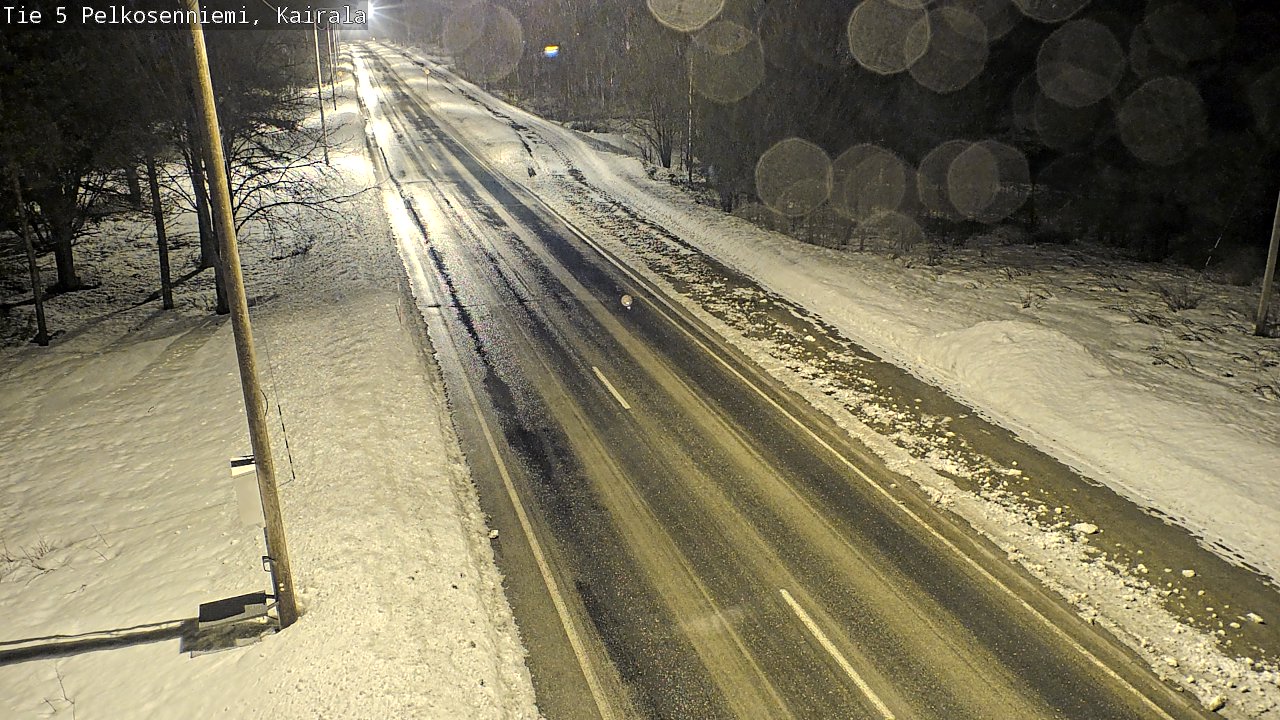 Weather Camera Image Väg 5 Pelkosenniemi, Kairala, Pelkosenniemi, Lappi