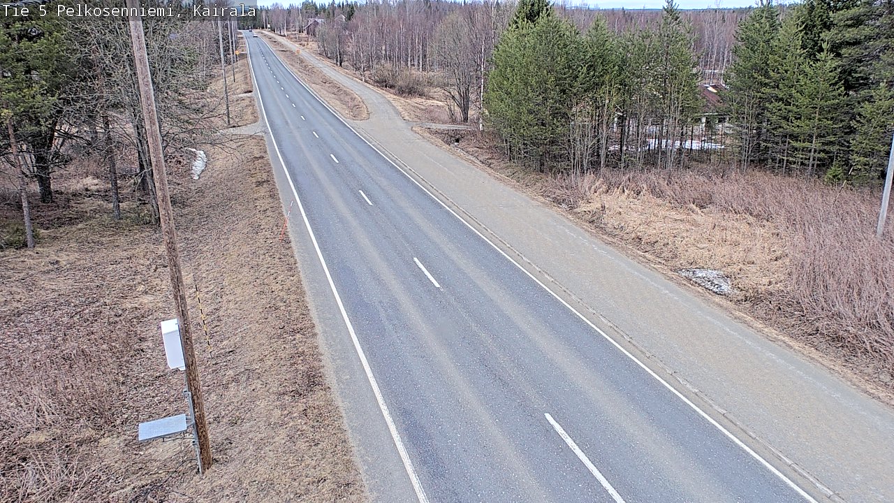 Weather Camera Image Väg 5 Pelkosenniemi, Kairala, Pelkosenniemi, Lappi