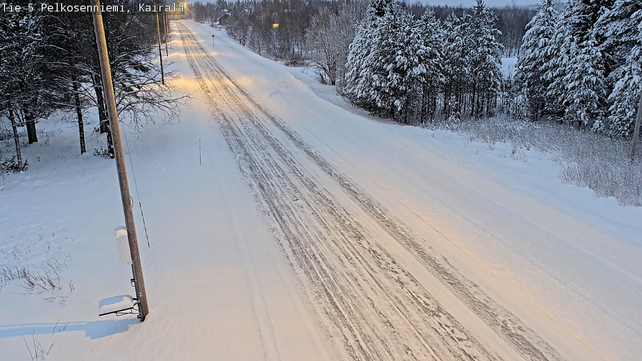 Weather Camera Image Road 5 Pelkosenniemi, Kairala, Pelkosenniemi, Lappi