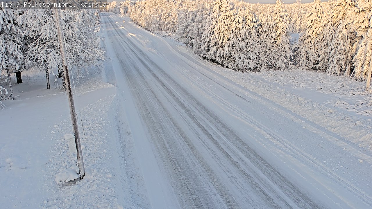 Weather Camera Image Road 5 Pelkosenniemi, Kairala, Pelkosenniemi, Lappi