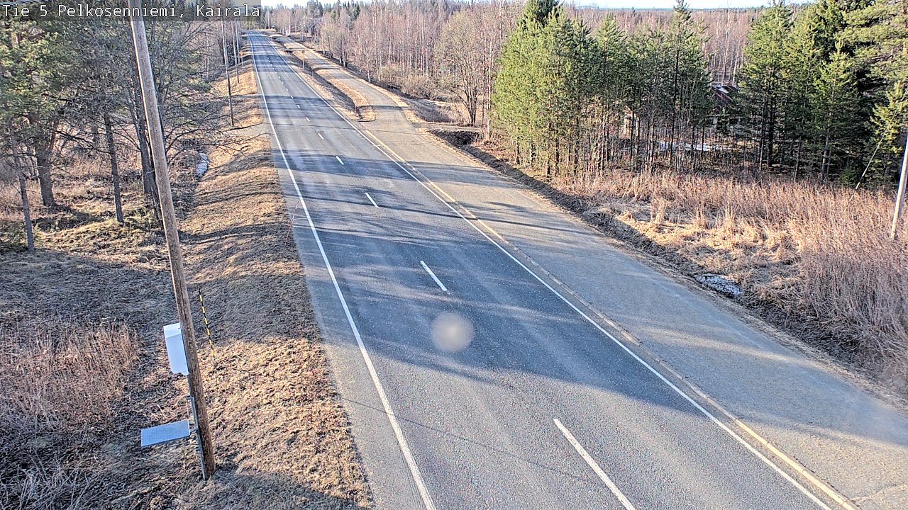 Weather Camera Image Väg 5 Pelkosenniemi, Kairala, Pelkosenniemi, Lappi