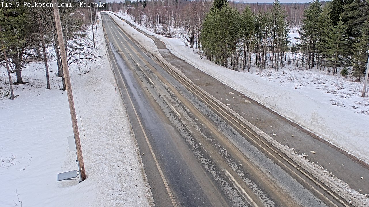 Weather Camera Image Väg 5 Pelkosenniemi, Kairala, Pelkosenniemi, Lappi
