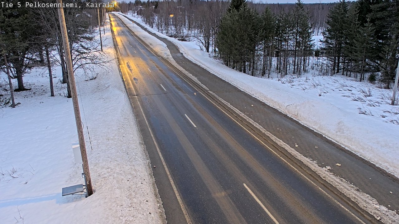 Weather Camera Image Road 5 Pelkosenniemi, Kairala, Pelkosenniemi, Lappi