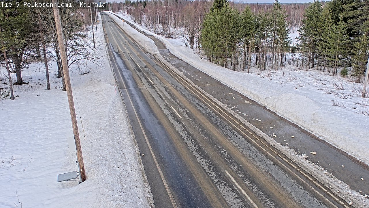 Weather Camera Image Väg 5 Pelkosenniemi, Kairala, Pelkosenniemi, Lappi
