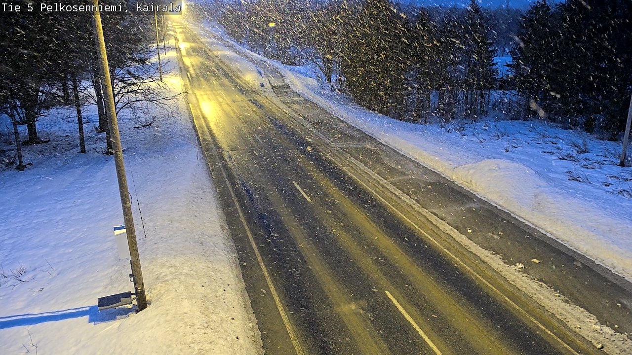 Weather Camera Image Road 5 Pelkosenniemi, Kairala, Pelkosenniemi, Lappi
