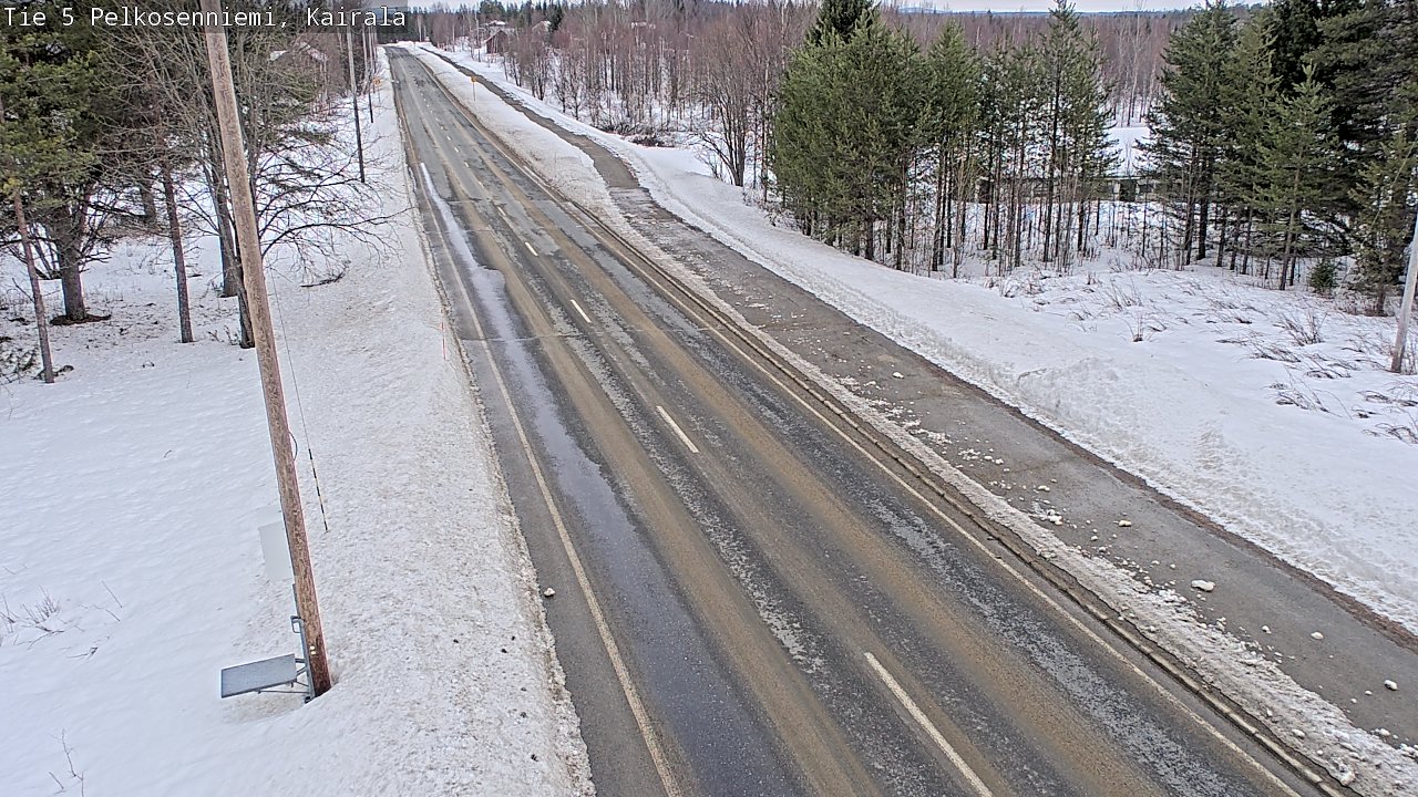 Weather Camera Image Väg 5 Pelkosenniemi, Kairala, Pelkosenniemi, Lappi