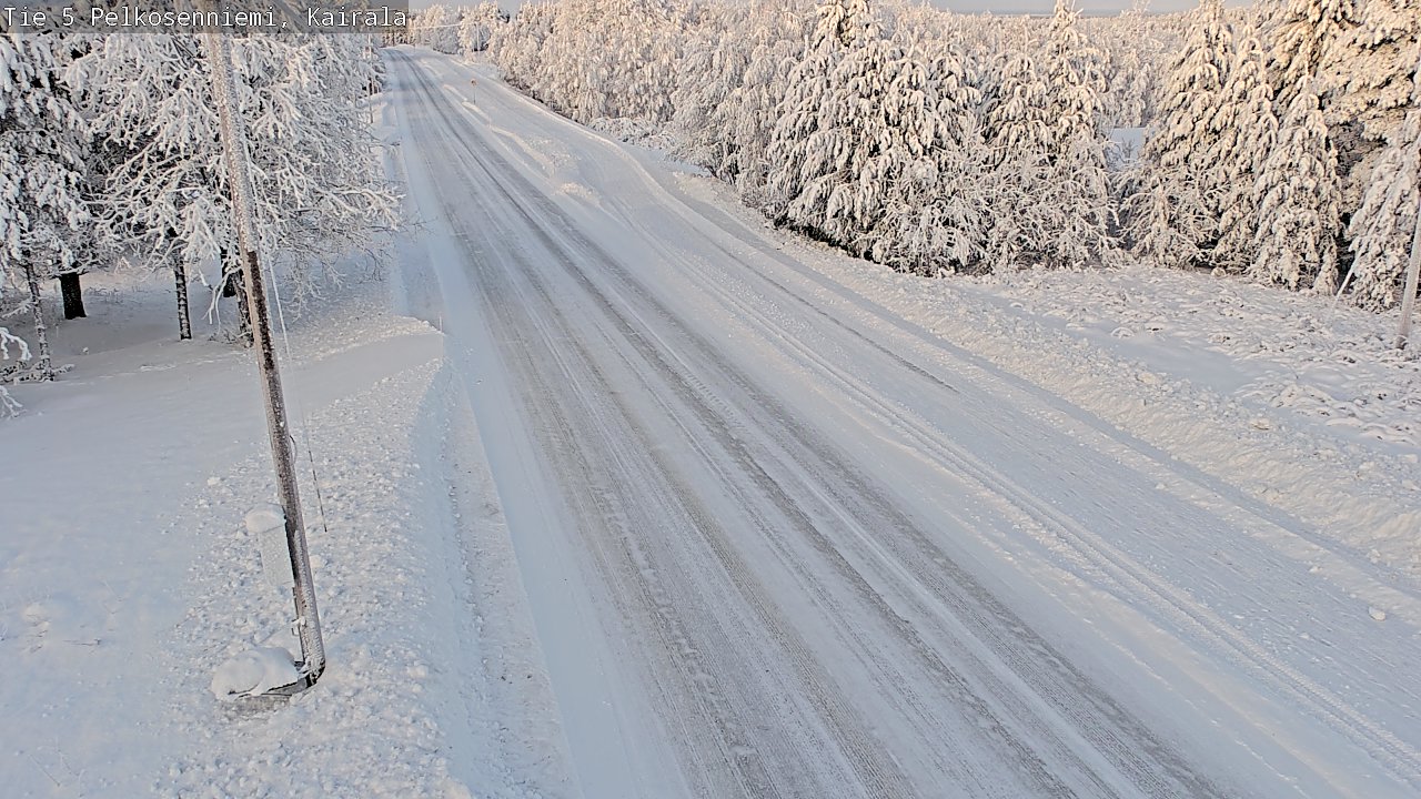 Weather Camera Image Road 5 Pelkosenniemi, Kairala, Pelkosenniemi, Lappi