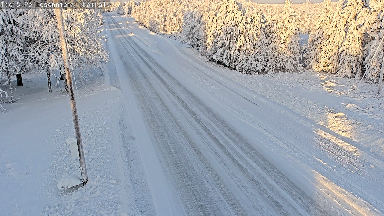 Weather Camera Image Road 5 Pelkosenniemi, Kairala, Pelkosenniemi, Lappi