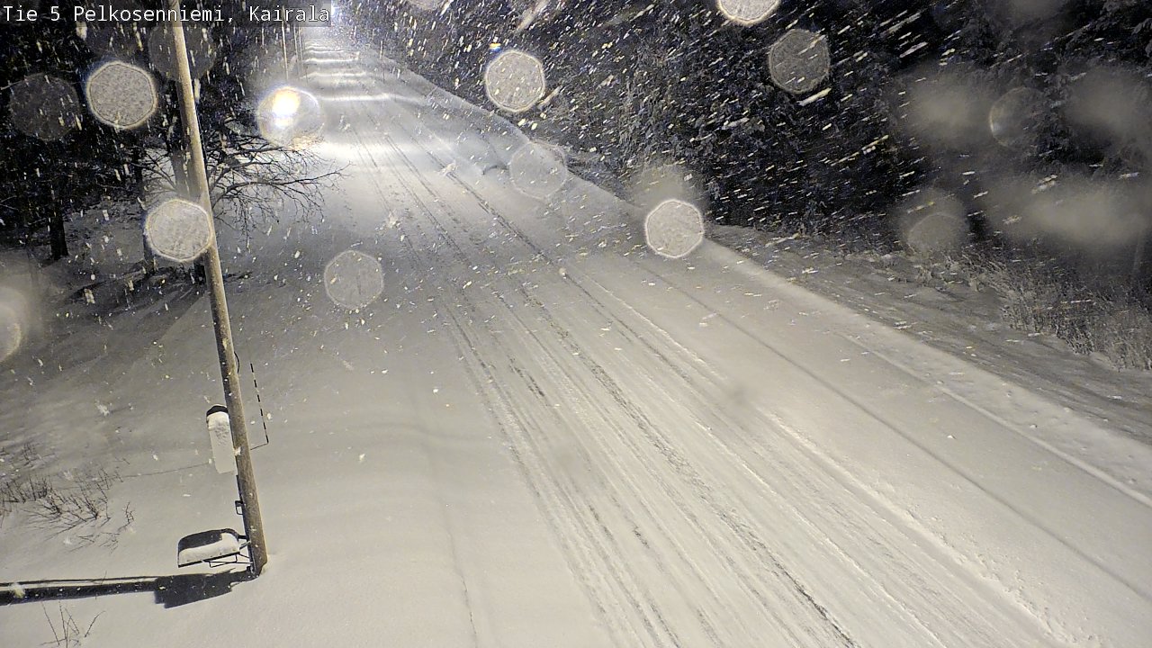 Weather Camera Image Road 5 Pelkosenniemi, Kairala, Pelkosenniemi, Lappi