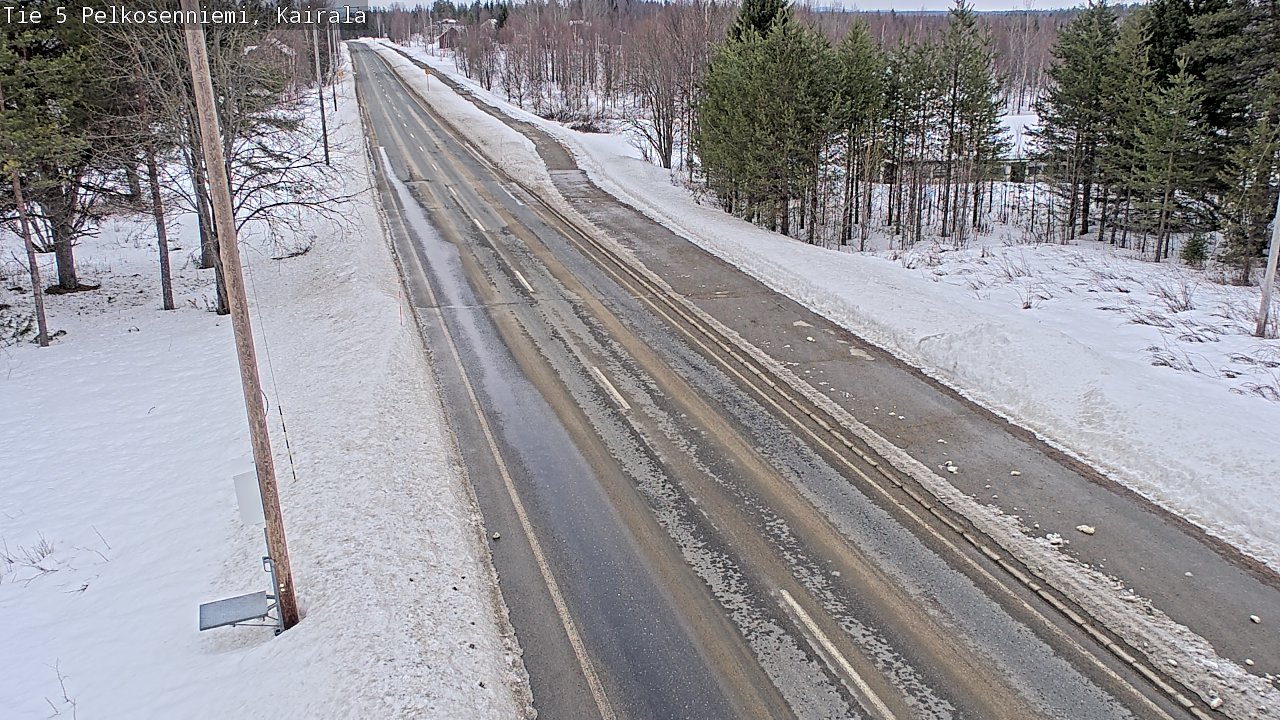 Weather Camera Image Väg 5 Pelkosenniemi, Kairala, Pelkosenniemi, Lappi