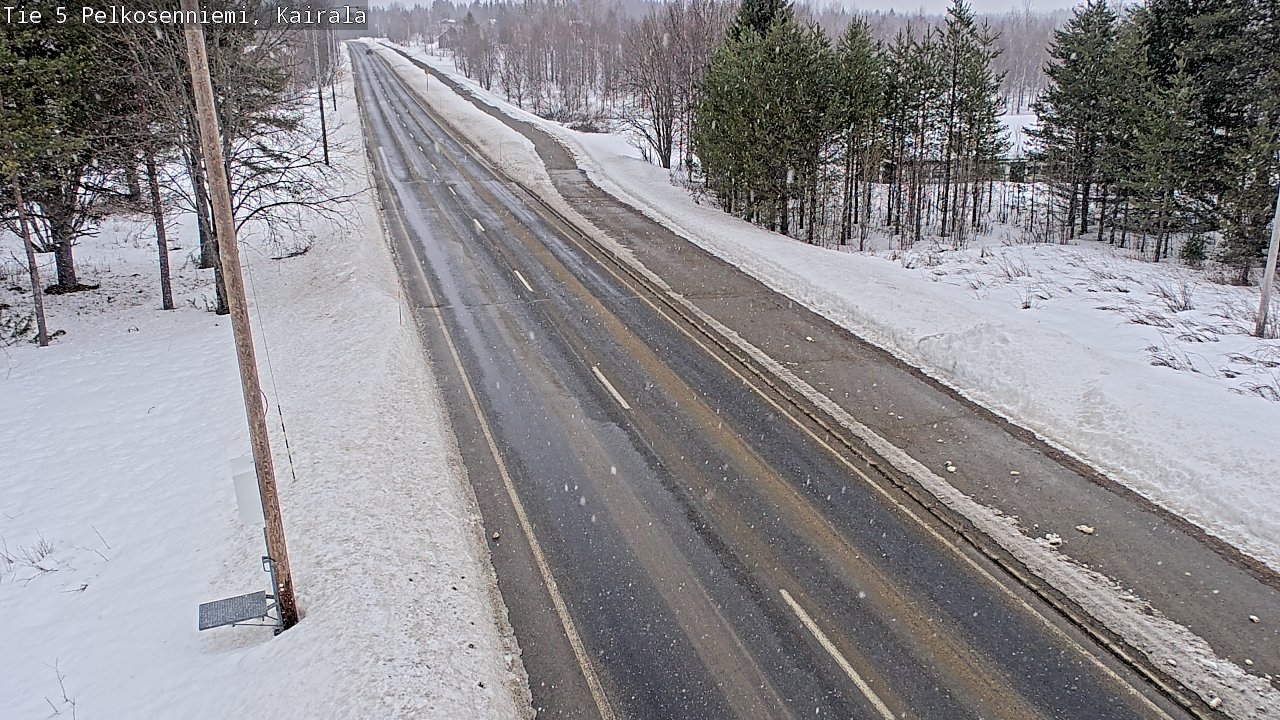 Weather Camera Image Väg 5 Pelkosenniemi, Kairala, Pelkosenniemi, Lappi