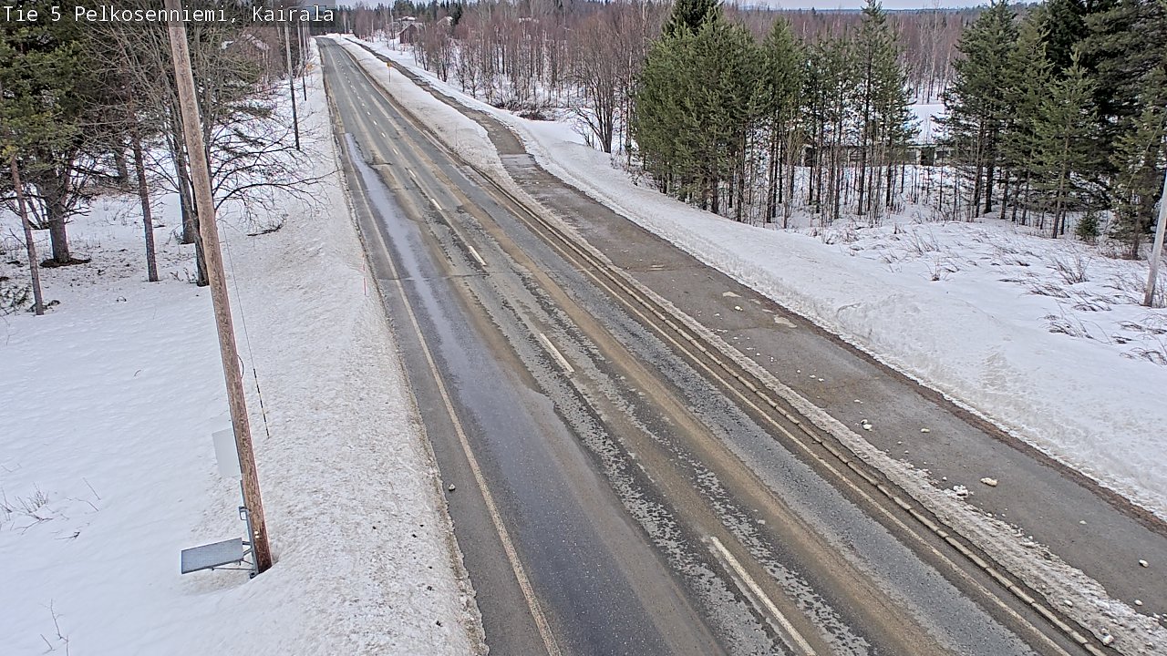 Weather Camera Image Väg 5 Pelkosenniemi, Kairala, Pelkosenniemi, Lappi