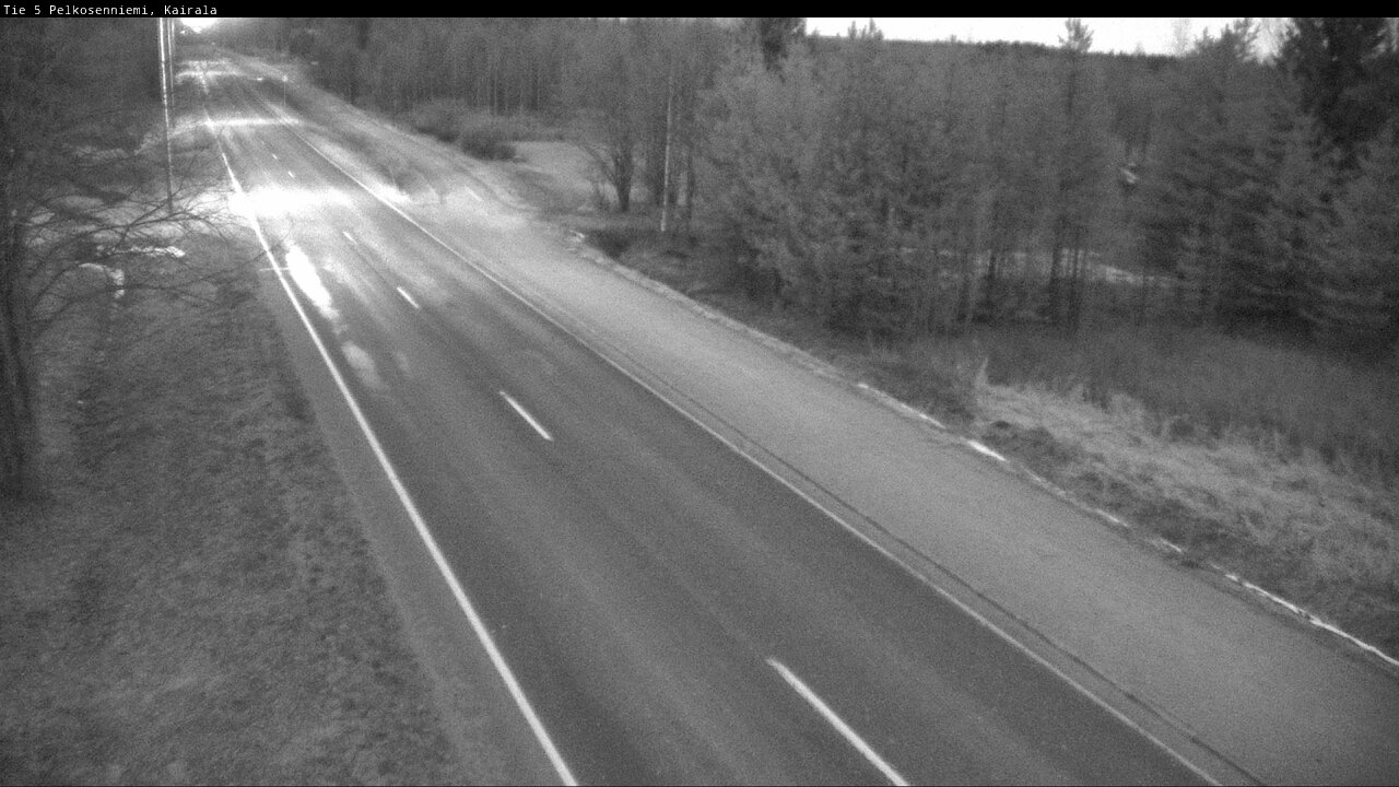 Weather Camera Image Väg 5 Pelkosenniemi, Kairala, Pelkosenniemi, Lappi