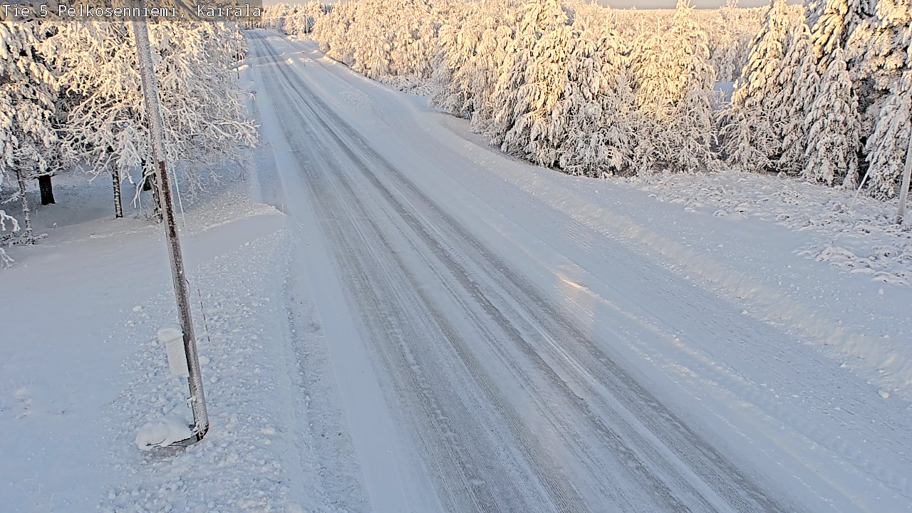 Weather Camera Image Road 5 Pelkosenniemi, Kairala, Pelkosenniemi, Lappi