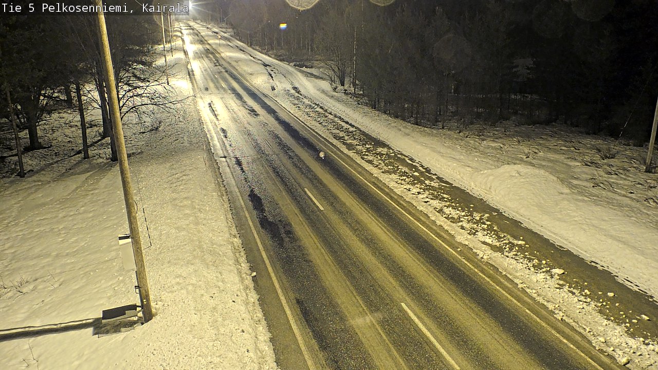 Weather Camera Image Väg 5 Pelkosenniemi, Kairala, Pelkosenniemi, Lappi