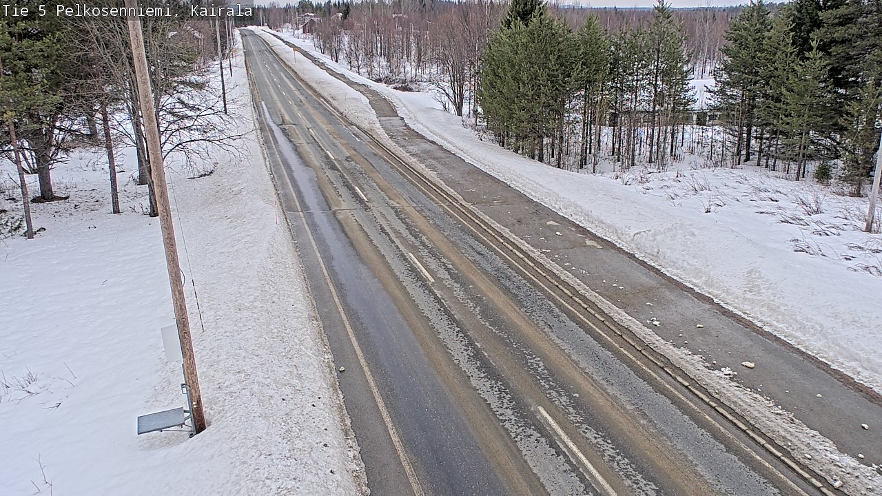 Weather Camera Image Väg 5 Pelkosenniemi, Kairala, Pelkosenniemi, Lappi