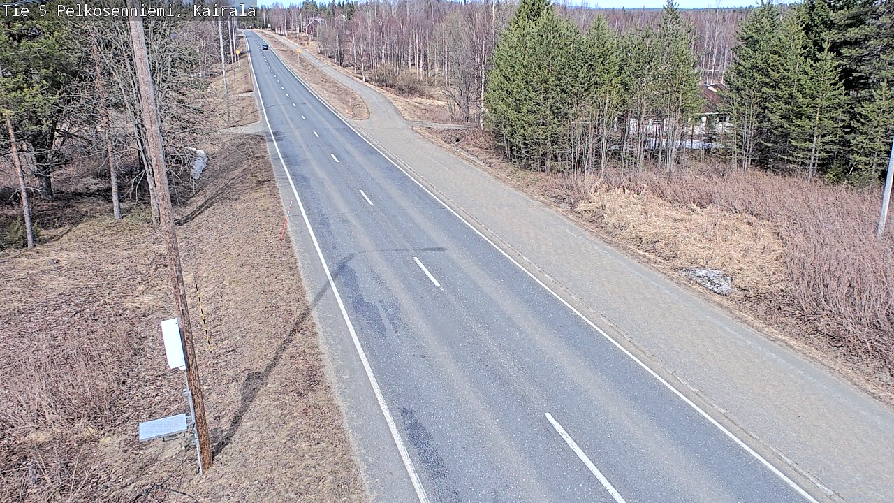 Weather Camera Image Väg 5 Pelkosenniemi, Kairala, Pelkosenniemi, Lappi