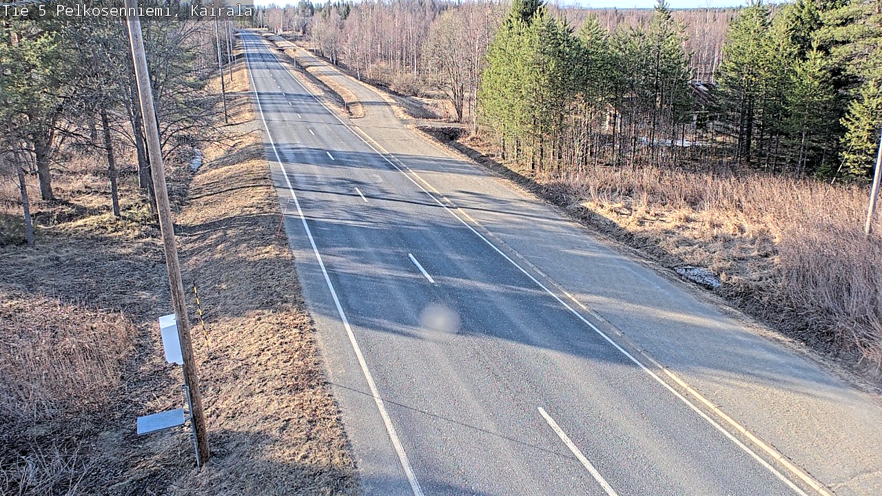 Weather Camera Image Väg 5 Pelkosenniemi, Kairala, Pelkosenniemi, Lappi