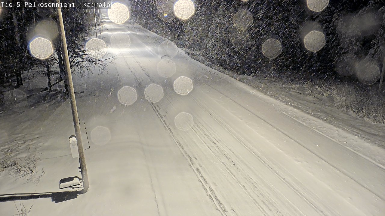 Weather Camera Image Road 5 Pelkosenniemi, Kairala, Pelkosenniemi, Lappi