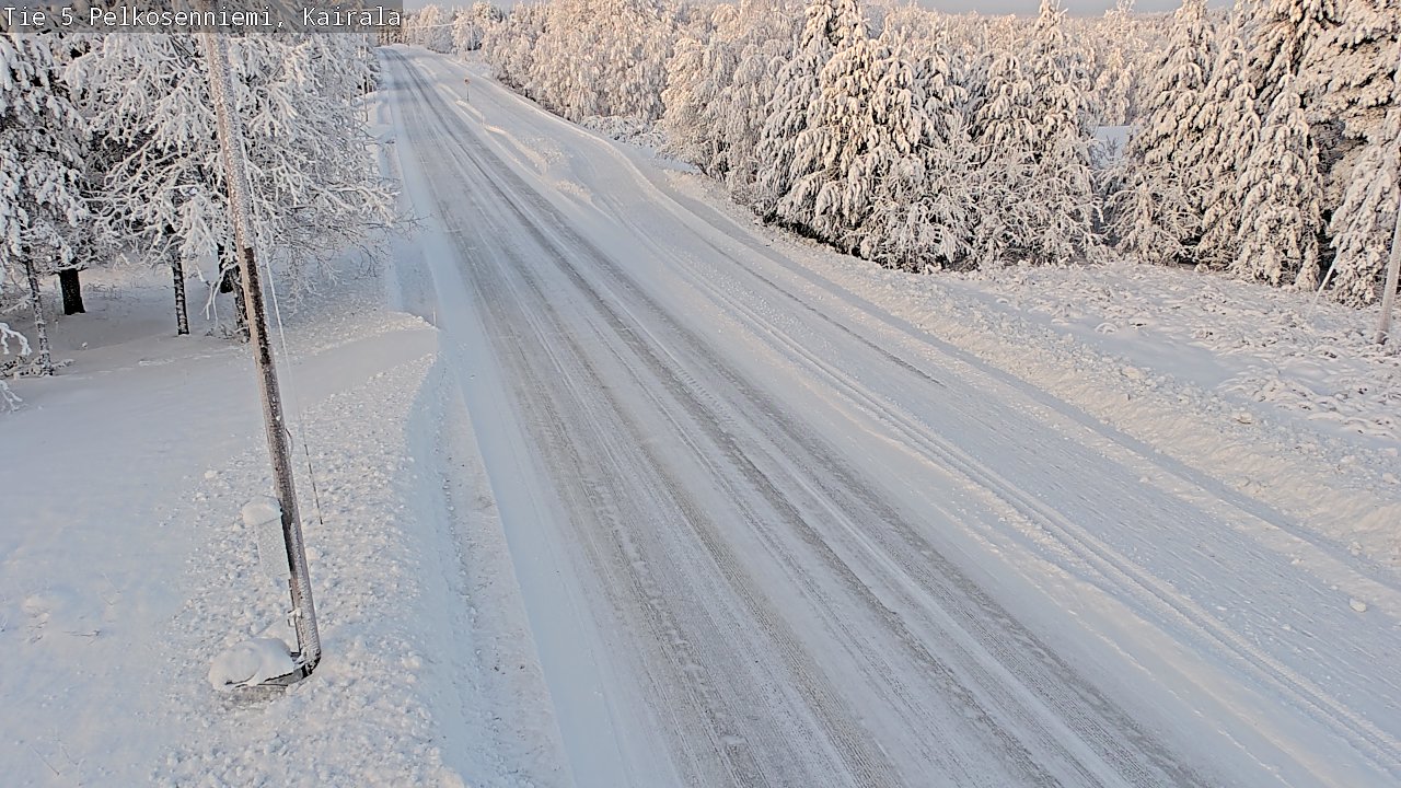 Weather Camera Image Road 5 Pelkosenniemi, Kairala, Pelkosenniemi, Lappi