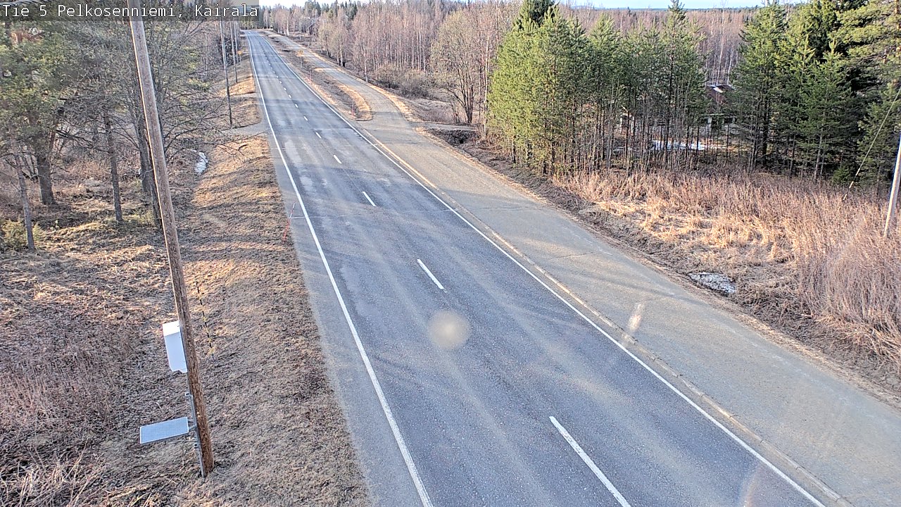 Weather Camera Image Väg 5 Pelkosenniemi, Kairala, Pelkosenniemi, Lappi
