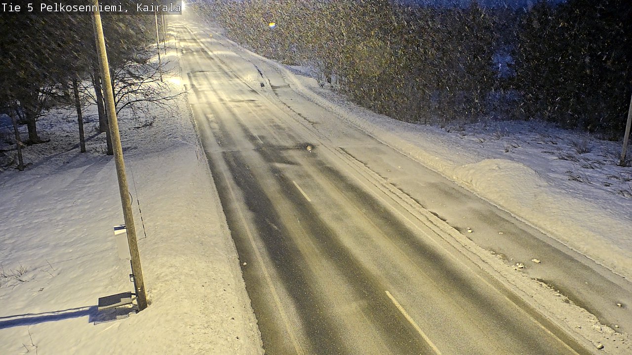 Weather Camera Image Road 5 Pelkosenniemi, Kairala, Pelkosenniemi, Lappi