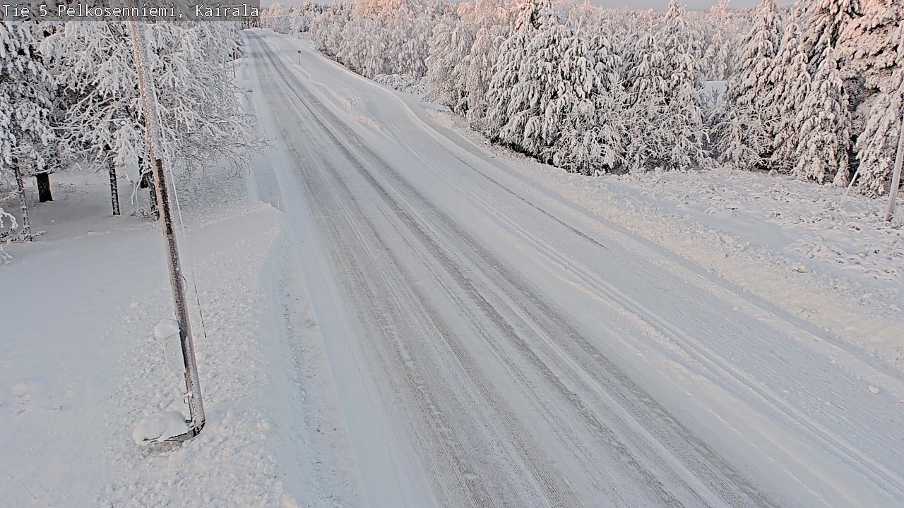Weather Camera Image Road 5 Pelkosenniemi, Kairala, Pelkosenniemi, Lappi