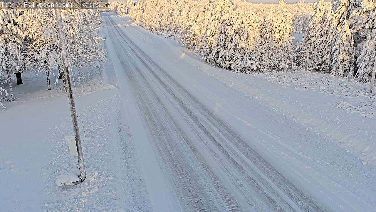 Weather Camera Image Road 5 Pelkosenniemi, Kairala, Pelkosenniemi, Lappi