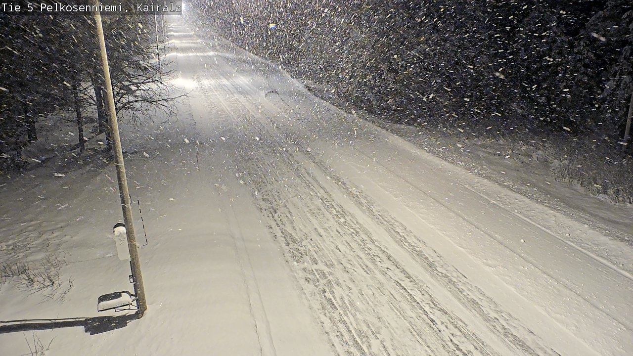 Weather Camera Image Road 5 Pelkosenniemi, Kairala, Pelkosenniemi, Lappi
