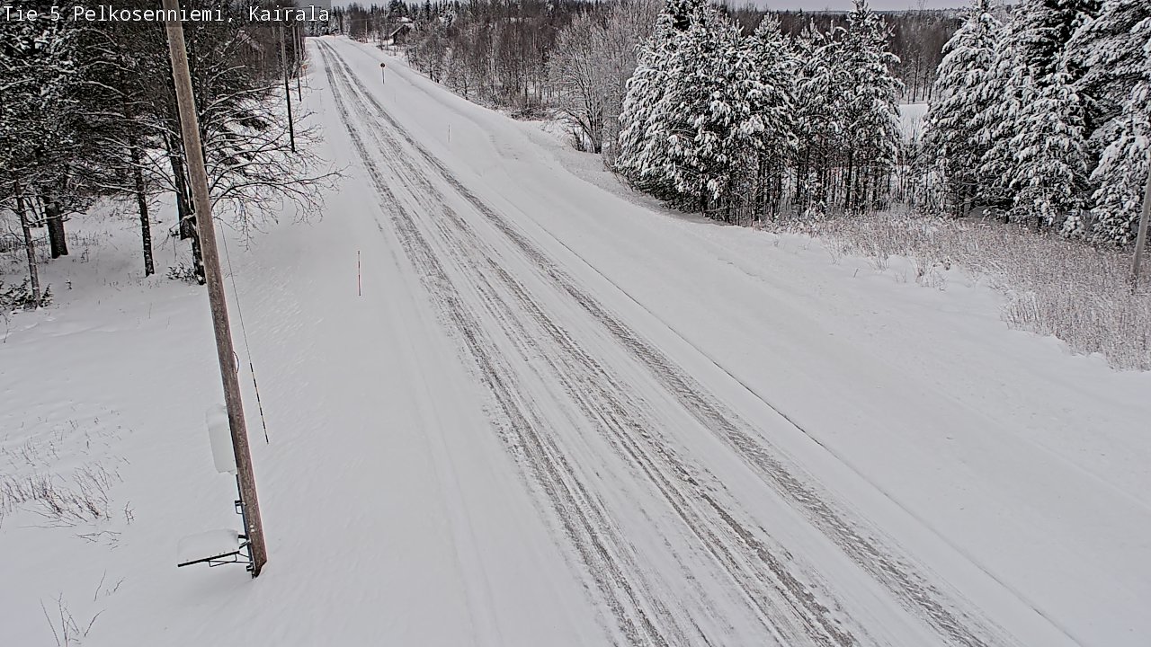 Weather Camera Image Road 5 Pelkosenniemi, Kairala, Pelkosenniemi, Lappi